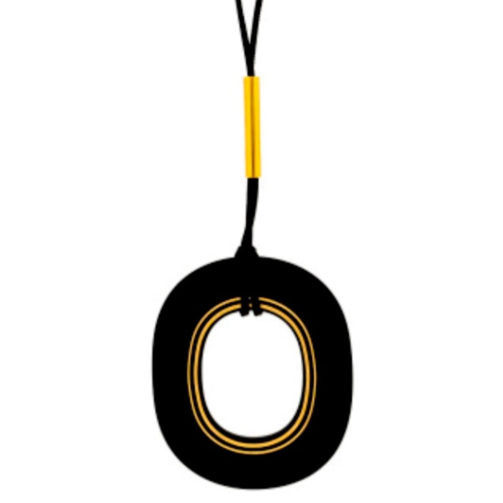 Authentic Hermes Isthme Pop pendant, large model black and gold SOLD OUT